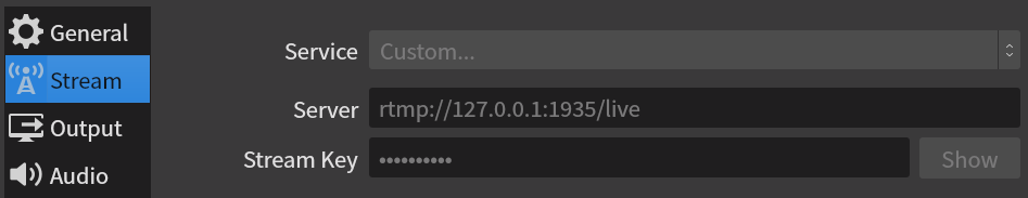 OBS Stream Setting