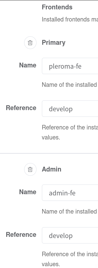 Frontend Settings